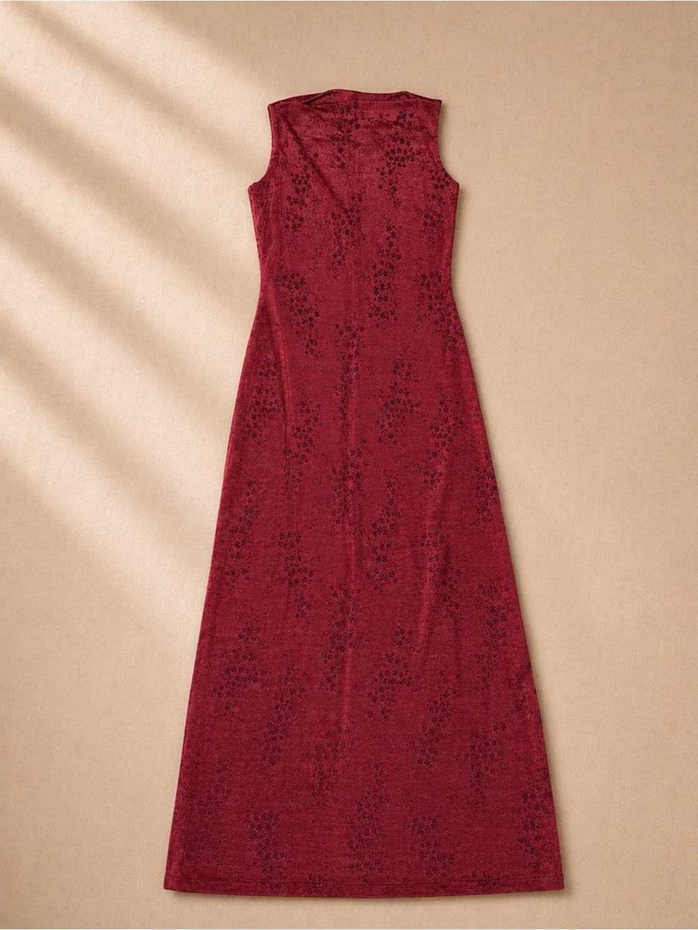 jonathan martin Sleeveless Maxi Dress in Deep Red